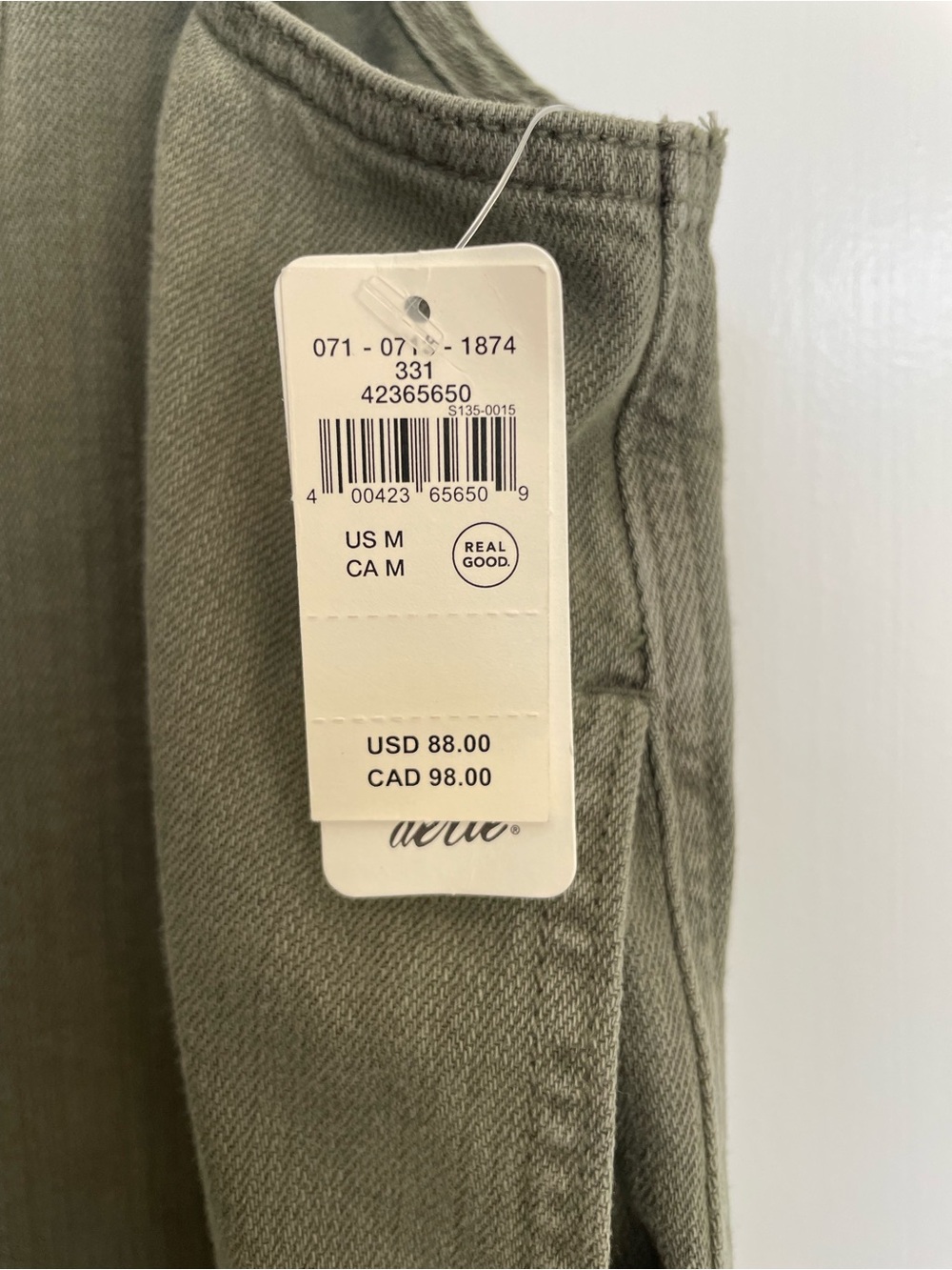 aerie Olive Green Women's Overalls - Picture 5 of 5